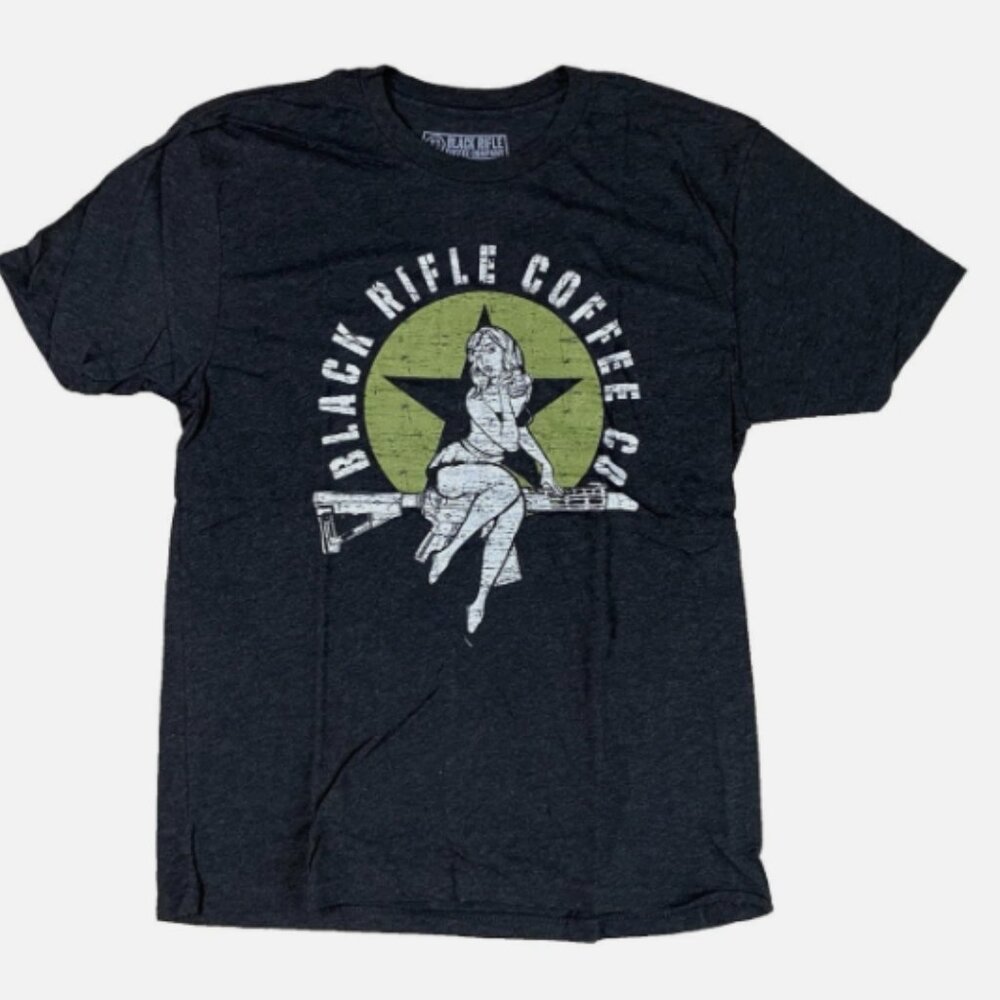 BRCC Black Rifle Coffee Company Bomber Girl T Shirt Black Men's Size SMALL NEW